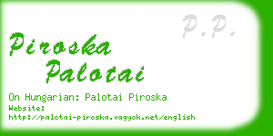 piroska palotai business card